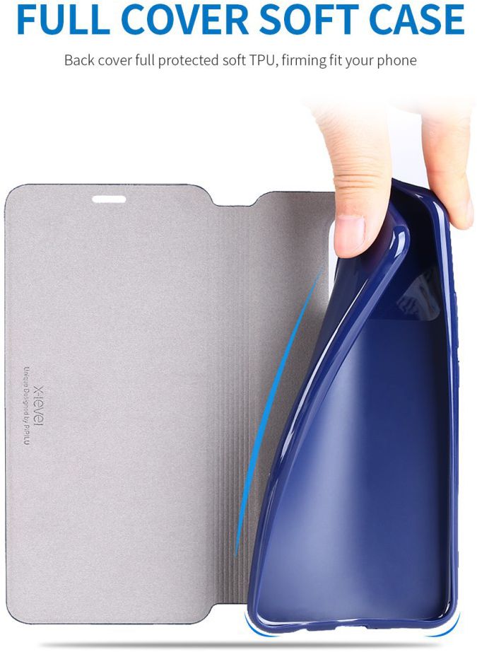 X-Level Flip Huawei Mate 20 Lite Hoesje met Kaarthouder Goud afbeelding 9
