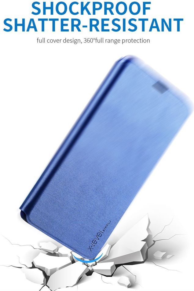 X-Level Flip Huawei Mate 20 Lite Hoesje met Kaarthouder Goud afbeelding 10