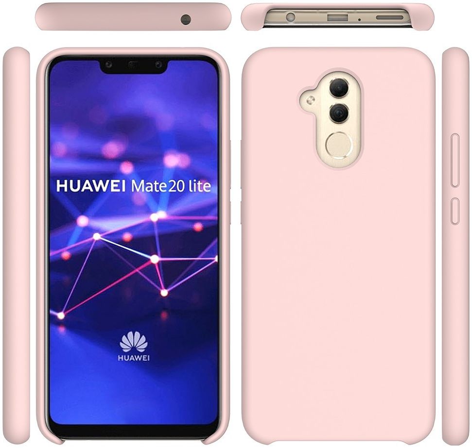 Huawei Mate 20 Lite Siliconen Hoesje Roze afbeelding 2