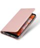 Dux Ducis Premium Book Case Nokia 3.1 Plus Hoesje Roze Goud