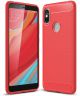 Xiaomi Redmi S2 Geborsteld TPU Hoesje Rood