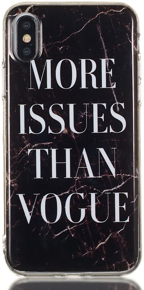 Apple iPhone XS TPU Hoesje met Marmer Opdruk Vogue afbeelding 1