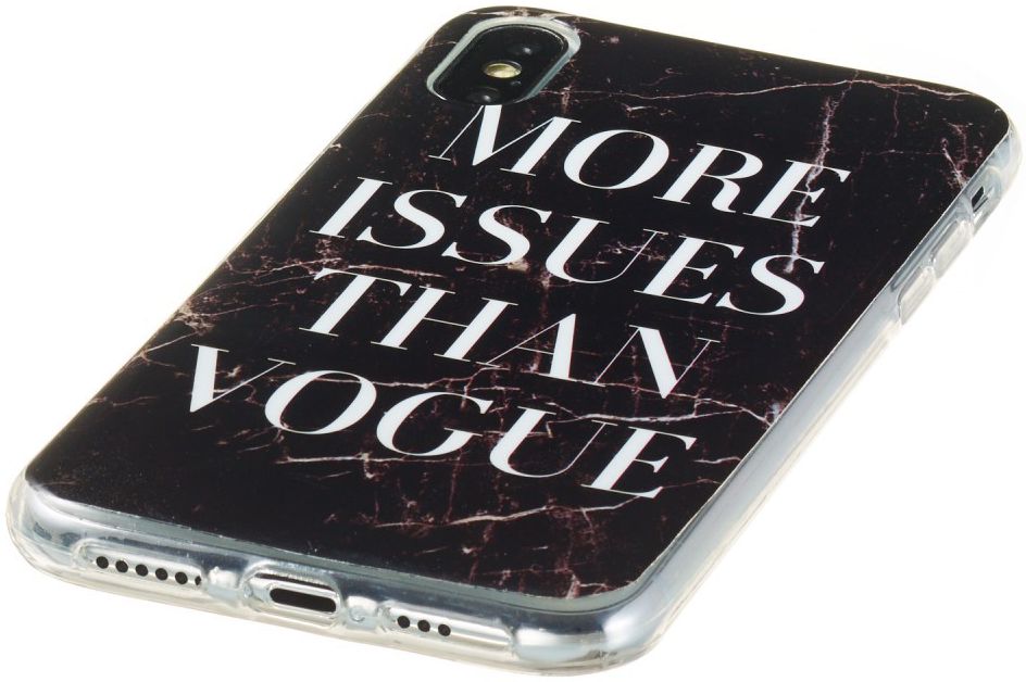 Apple iPhone XS TPU Hoesje met Marmer Opdruk Vogue afbeelding 2