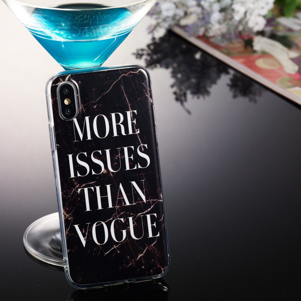 Apple iPhone XS TPU Hoesje met Marmer Opdruk Vogue afbeelding 5