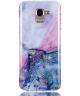 Samsung Galaxy J6 (2018) TPU Hoesje met Marmer Opdruk Blauw