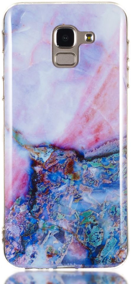 Samsung Galaxy J6 (2018) TPU Hoesje met Marmer Opdruk Blauw afbeelding 1