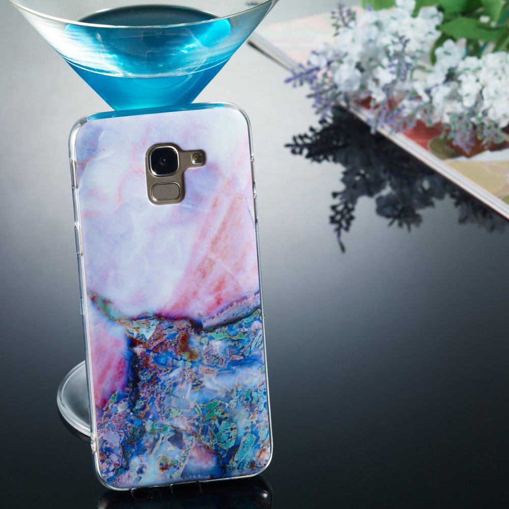 Samsung Galaxy J6 (2018) TPU Hoesje met Marmer Opdruk Blauw afbeelding 4
