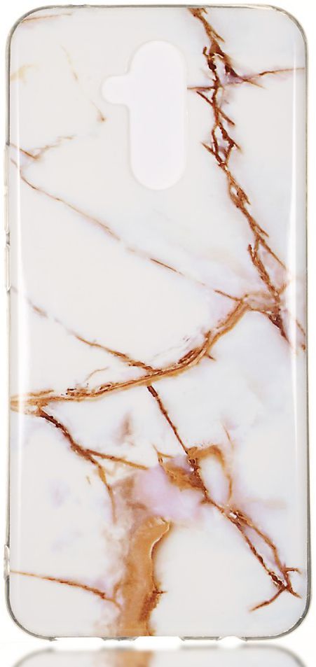 Huawei Mate 20 Lite TPU Hoesje met Marmer Print Wit afbeelding 1