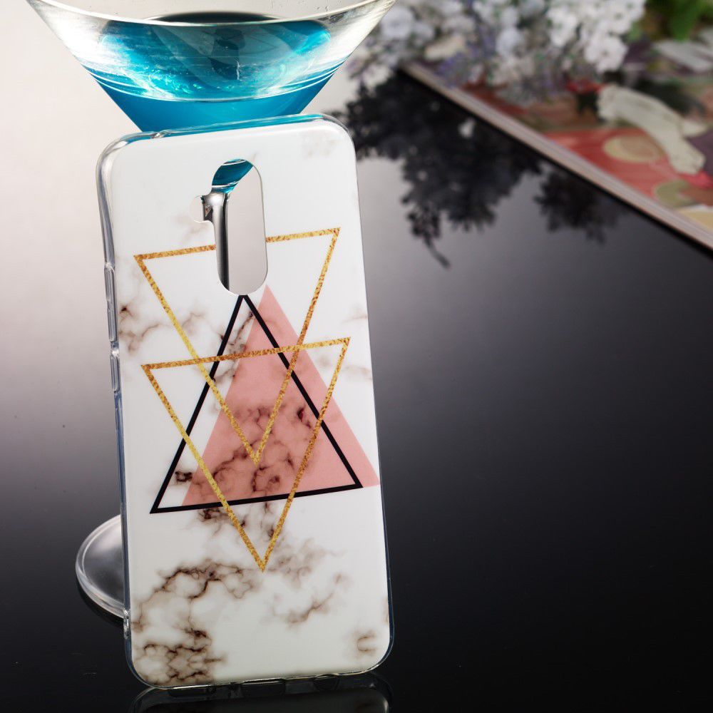 Huawei Mate 20 Lite TPU Hoesje met Marmer Print Driehoek afbeelding 4