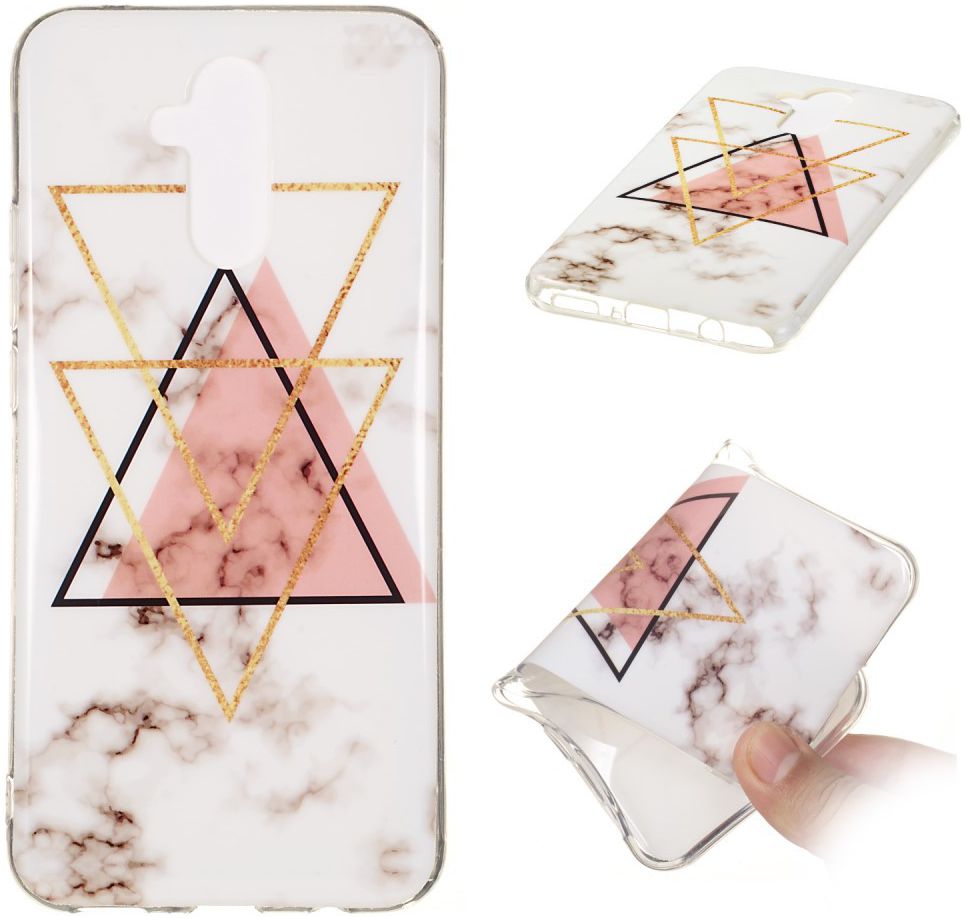 Huawei Mate 20 Lite TPU Hoesje met Marmer Print Driehoek afbeelding 5