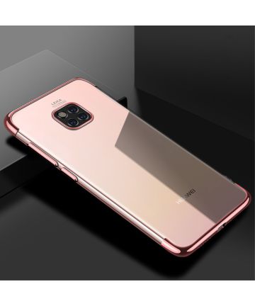Huawei Mate 20 Pro Transparant TPU Hoesje Roze Goud Hoesjes