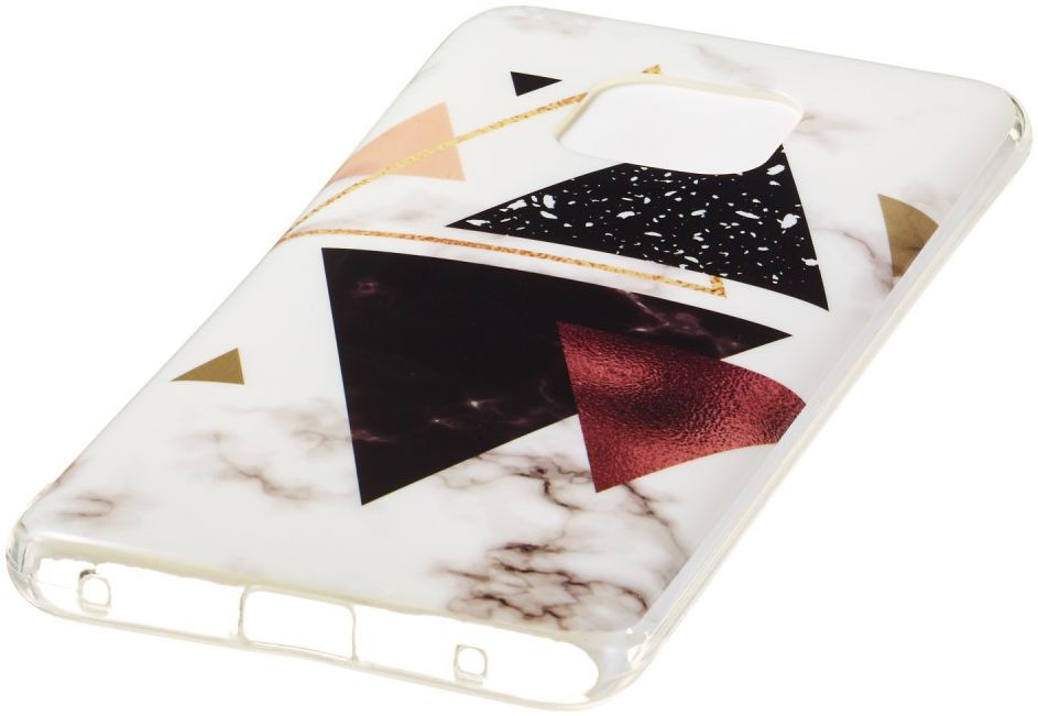Huawei Mate 20 Pro TPU Hoesje met Marmer Print Driehoek afbeelding 2