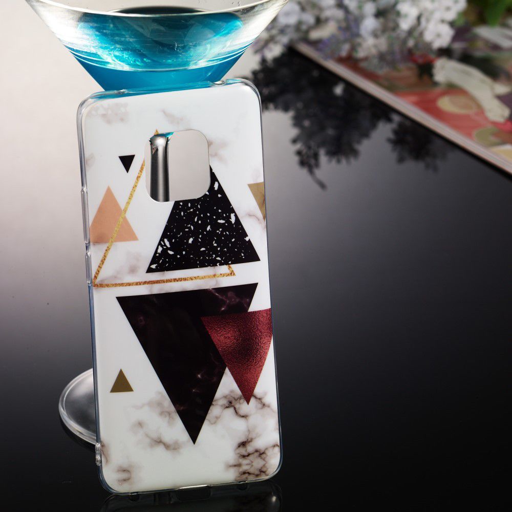 Huawei Mate 20 Pro TPU Hoesje met Marmer Print Driehoek afbeelding 4