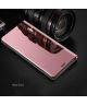 OnePlus 6T Flip Spiegel Hoesje Roze