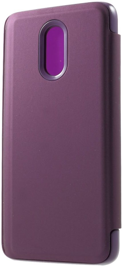 OnePlus 6T Flip Spiegel Hoesje Paars afbeelding 4