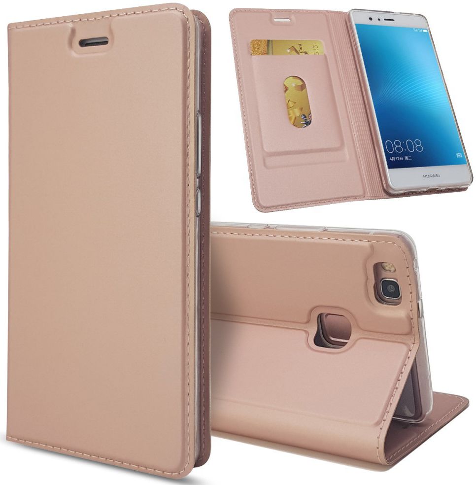 Huawei P9 Lite Luxe Portemonnee Hoesje Goud afbeelding 5