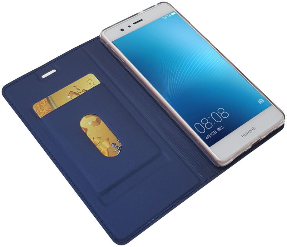 Huawei P9 Lite Luxe Portemonnee Hoesje Blauw afbeelding 2