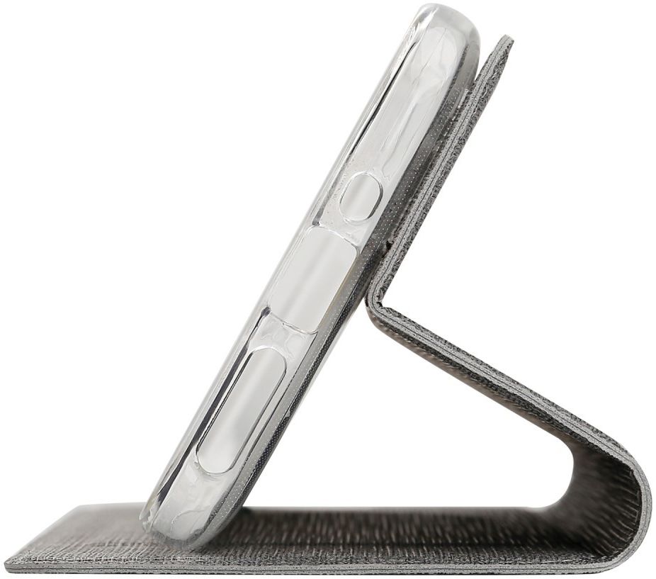 Motorola Moto G6 Plus Portemonnee Hoesje Grijs afbeelding 3