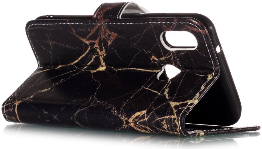 Huawei P20 Lite Portemonnee Hoesje met Marmer Print afbeelding 3