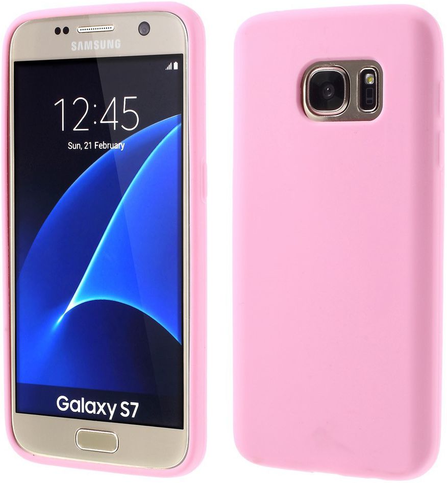 Galaxy S7 Siliconen Hoesje Roze | GSMpunt.nl