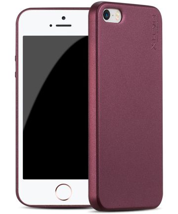 X-Level Guardian Frosted Back Cover Apple iPhone SE Wijn Rood Hoesjes