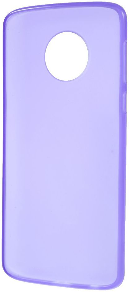 Motorola Moto G6 Plus Matte TPU Hoesje Transparant Paars afbeelding 3
