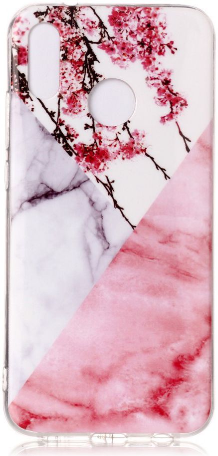 Huawei P20 Lite TPU Back Cover met Marmer Print Roze afbeelding 1
