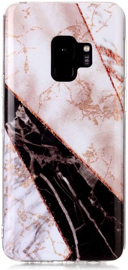 Samsung Galaxy S9 TPU Back Cover met Marmer Print Zwart afbeelding 1