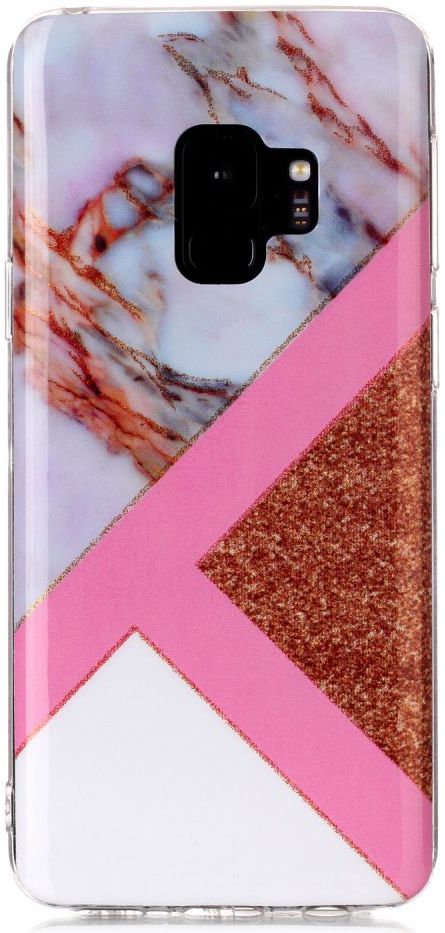 Samsung Galaxy S9 TPU Back Cover met Marmer Print Roze Goud afbeelding 1