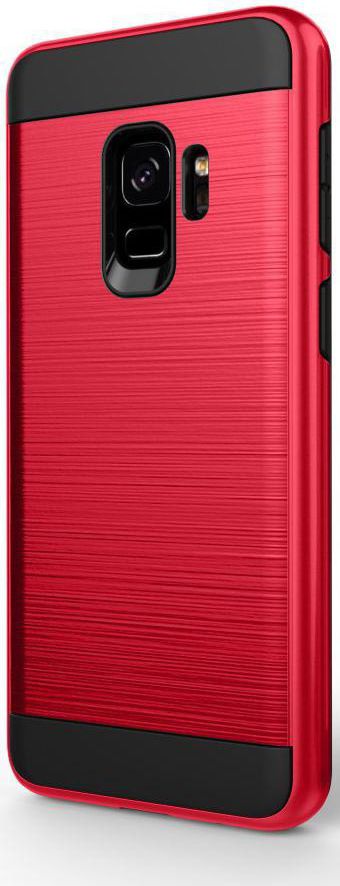 Samsung Galaxy S9 Geborsteld Hybride Hoesje Rood afbeelding 1