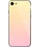 Apple iPhone 8 Tempered Glass Back Cover Geel
