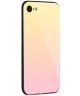 Apple iPhone 8 Tempered Glass Back Cover Geel