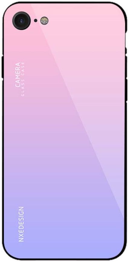 Apple iPhone 8 Tempered Glass Back Cover Paars afbeelding 2