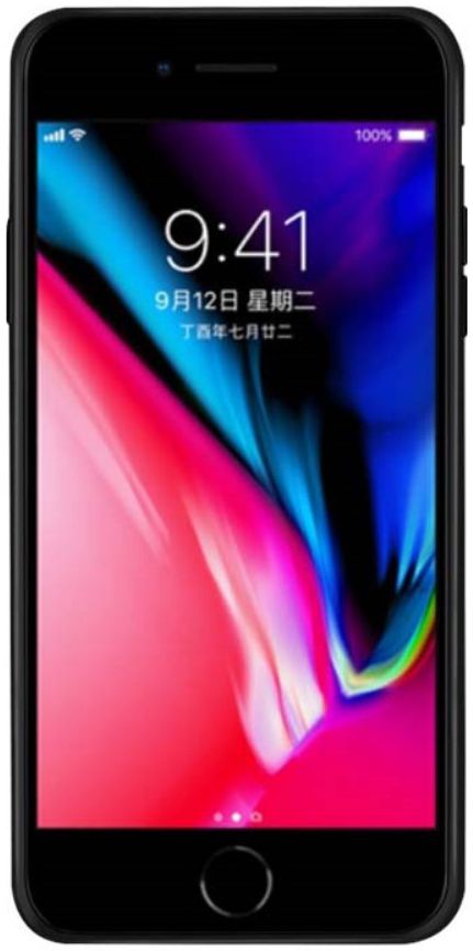 Apple iPhone 8 Tempered Glass Back Cover Paars afbeelding 3