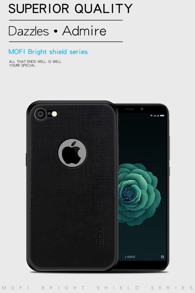 MOFI Bright Shield Stoffen Hybride Hoesje Apple iPhone 8 Rood afbeelding 4