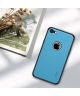 MOFI Bright Shield Stoffen Hybride Hoesje Apple iPhone 8 Blauw