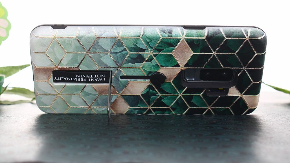 Samsung Galaxy S9 Plus Hybride Hoesje met Kubus Print afbeelding 2
