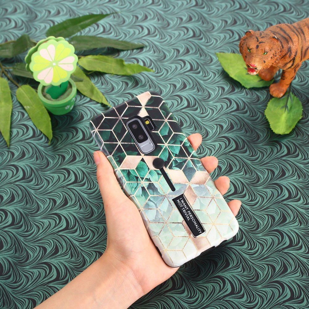 Samsung Galaxy S9 Plus Hybride Hoesje met Kubus Print afbeelding 4