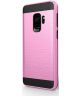 Samsung Galaxy S9 Geborsteld Hybride Hoesje Roze