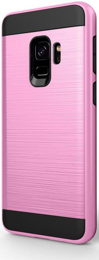 Samsung Galaxy S9 Geborsteld Hybride Hoesje Roze afbeelding 2