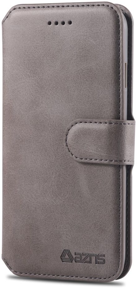 AZNS Apple iPhone SE (2020/2022) Hoesje Retro Wallet Book Case Grijs afbeelding 6