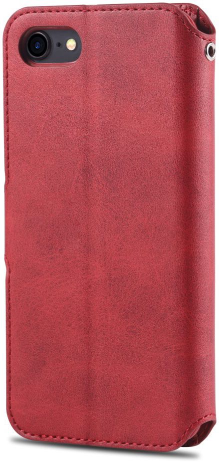 AZNS Apple iPhone SE (2020/2022) Hoesje Retro Wallet Book Case Rood afbeelding 7
