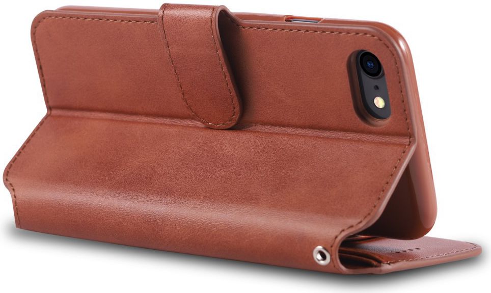 AZNS Apple iPhone SE (2020/2022) Hoesje Retro Wallet Book Case Bruin afbeelding 5