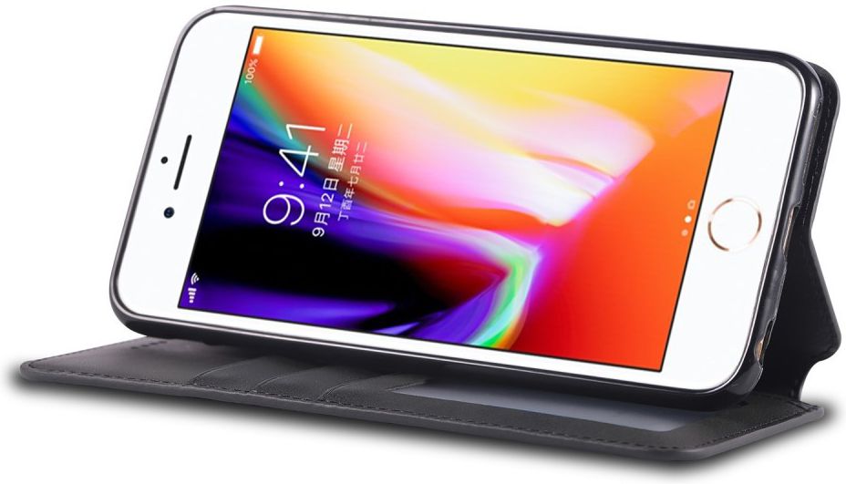 Apple iPhone 6S Portemonnee Hoesje Zwart afbeelding 3