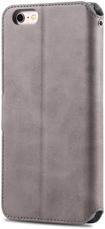 Apple iPhone 6S Portemonnee Hoesje Grijs afbeelding 4