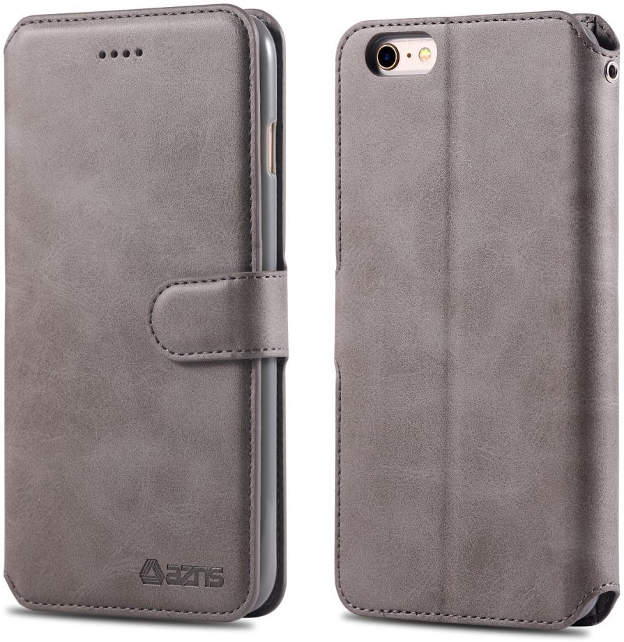 Apple iPhone 6S Portemonnee Hoesje Grijs afbeelding 5