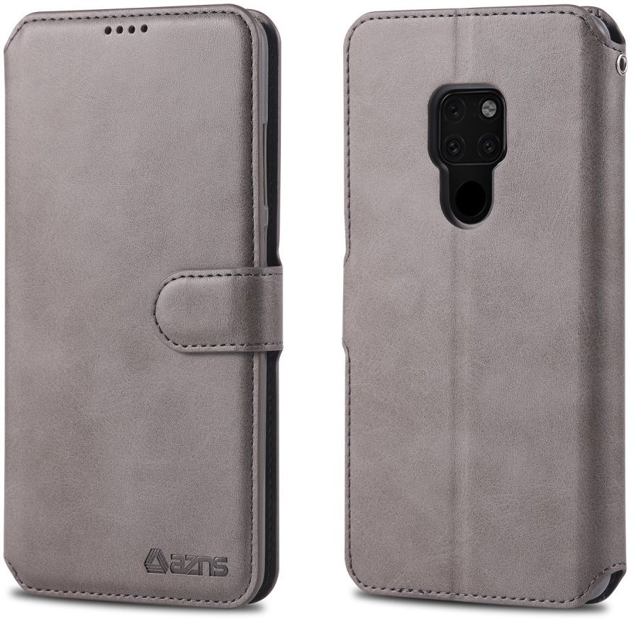 Huawei Mate 20 Portemonnee Hoesje Grijs afbeelding 3
