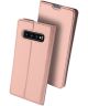 Dux Ducis Book Case Samsung Galaxy S10 Plus Hoesje Roze Goud