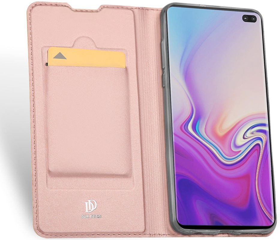 Dux Ducis Book Case Samsung Galaxy S10 Plus Hoesje Roze Goud afbeelding 2