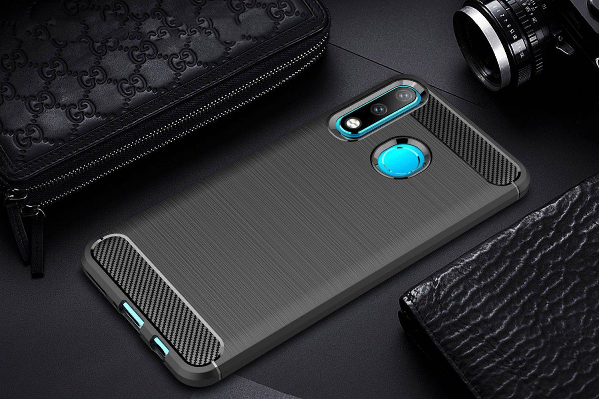 Huawei P30 Lite Geborsteld TPU Hoesje Zwart afbeelding 12